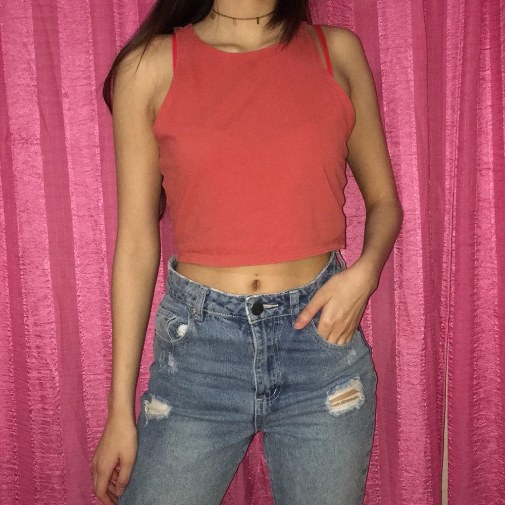 Burnt Orange Crop Top Tank